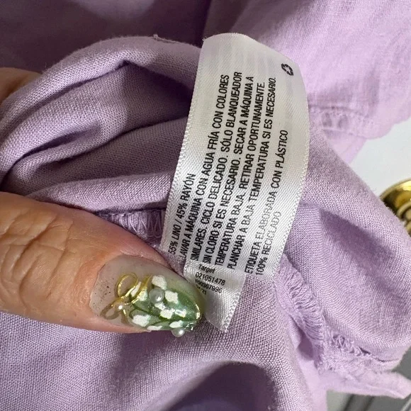 Ava & Viv Lavender V-Neck Blouse - Picture 7 of 7